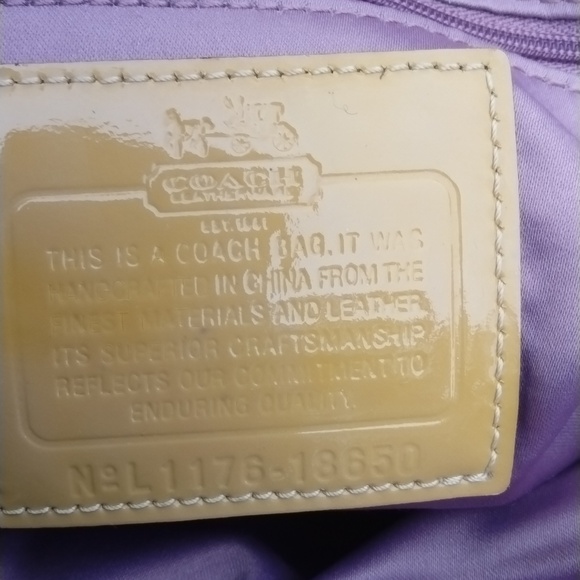 Coach Madison Signature Shoulder Bag 18650 Khaki Natural with Python Trim - Picture 9 of 12